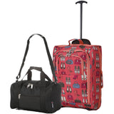 5 Cities Hand Luggage Cabin Bundle Sets, Trolley Bags, Holdall Duffle Bag and Travel Trolley Backpack 2 & 3 Piece Sets for Easyjet/Ryanair! Trolley/Holdall Cities - Packed Direct UK