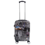 5 Cities Jetsetter 21" (55cm) Hard Shell Polycarbonate Carry On Cabin Hand Luggage Suitcase with 4 Wheels - Packed Direct UK