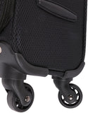 5 Cities Medium 26" Lightweight 4 Wheel Spinner Travel Trolley Check in Hold Luggage Suitcase (Black) - Packed Direct UK