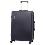 5 Cities Medium Lightweight Hard Shell 4 Wheel Travel Hold Checked Check in Luggage Suitcase Navy Blue - Packed Direct UK