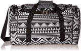5 Cities Set of 2 Cabin Size Holdall Flight Duffel Bag, 54cm, Aztec Black and White - Packed Direct UK