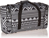 5 Cities Set of 2 Cabin Size Holdall Flight Duffel Bag, 54cm, Aztec Black and White - Packed Direct UK