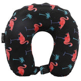 5 Cities Travel Pillow Neck Memory Foam Cushion - Flamingo Black - Packed Direct UK
