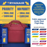 Aerolite (40x20x25cm) New and Improved 2023 Ryanair Maximum Size Holdall Cabin Luggage Under Seat Flight Bag