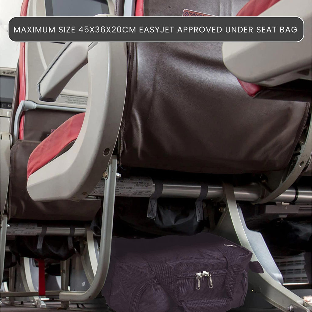 Aerolite (45x36x20cm) New and Improved 2023 easyJet Maximum Size Holdall Cabin Luggage Under Seat Flight Bag, Black