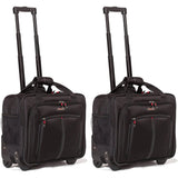 Aerolite 17'' Executive Mobile Business Cabin Hand with Luggage Rolling Laptop Bag, Approved for Ryanair, British Airways, Easyjet, Jet2 & Many More