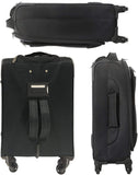 Aerolite 21" 55cm Super Lightweight 4 Wheel Spinner Carry On Cabin Hand Luggage Suitcase Travel Trolley Flight Bag Case (21" Set of 2, Black + Navy) - Packed Direct UK