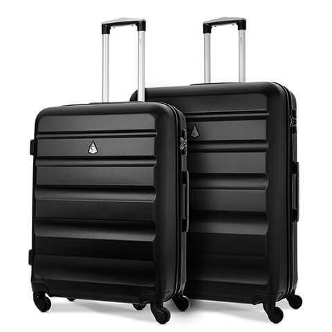 Aerolite 25" Medium Hard Shell Luggage Suitcase with Built-In TSA Padlock, (69x50x27cm) - Packed Direct UK