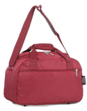 Aerolite (35x20x20cm) Hand Luggage Holdall Bag - Rose Gold + Wine - Packed Direct UK