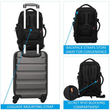 Aerolite (40x20x25cm) 3 in 1 Cabin Luggage Approved Flight Backpack, New and Improved 2021 Ryanair Maximum Size with YKK Zippers, Black - Packed Direct UK