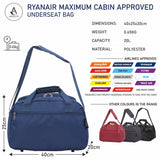 Aerolite (40x20x25cm) New and Improved 2021 Ryanair Maximum Size Holdall Cabin Luggage Under Seat Flight Bag - Packed Direct UK