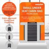 Aerolite 45x36x20 easyJet Maximum Size Hard ShellCarry On Hand Cabin Luggage Underseat Flight Bag Suitcase 45x36x20 with 4 Wheels set of 2 - Packed Direct UK