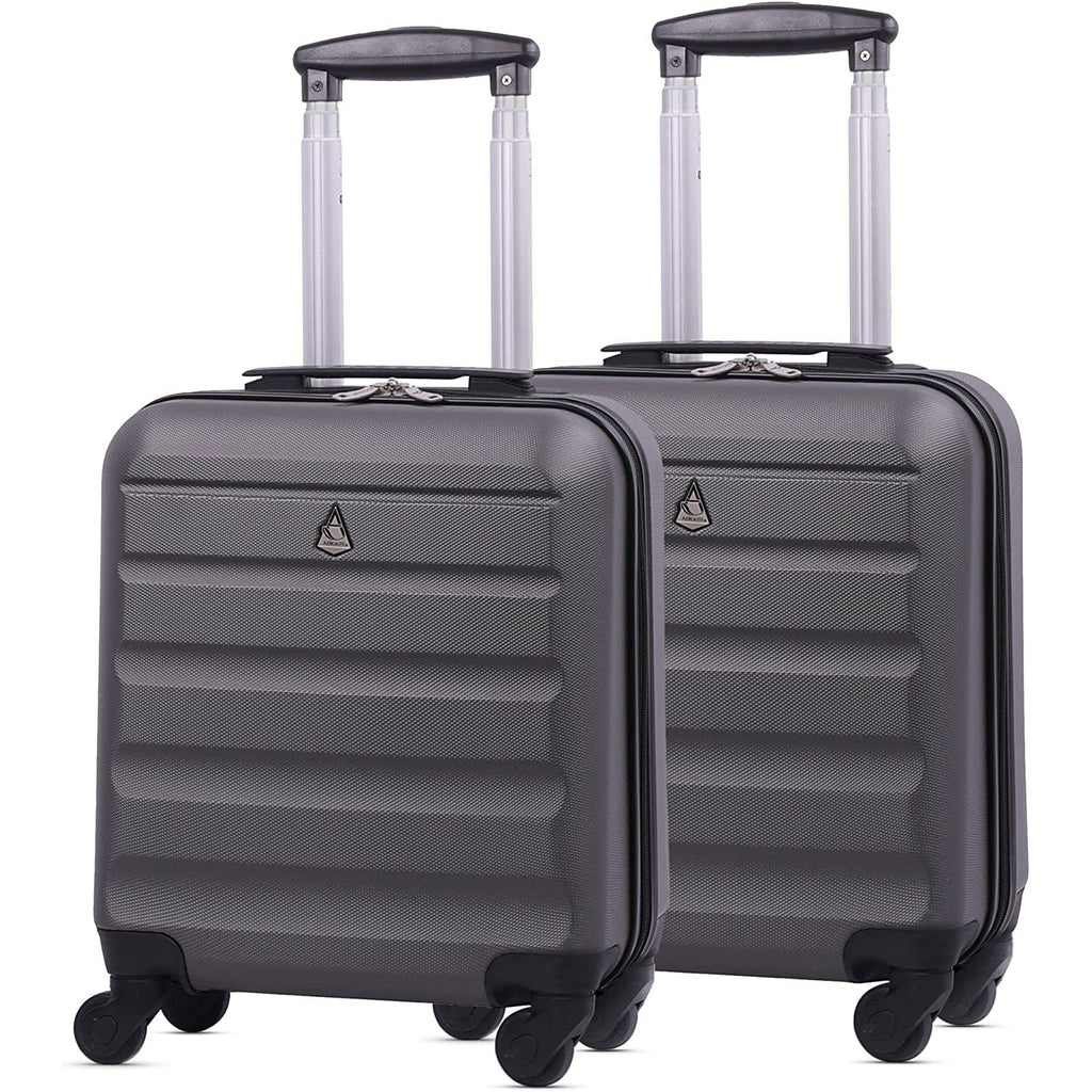 Aerolite 45x36x20 easyJet Maximum Size Hard ShellCarry On Hand Cabin  Luggage Underseat Flight Bag Suitcase 45x36x20 with 4 Wheels set of 2