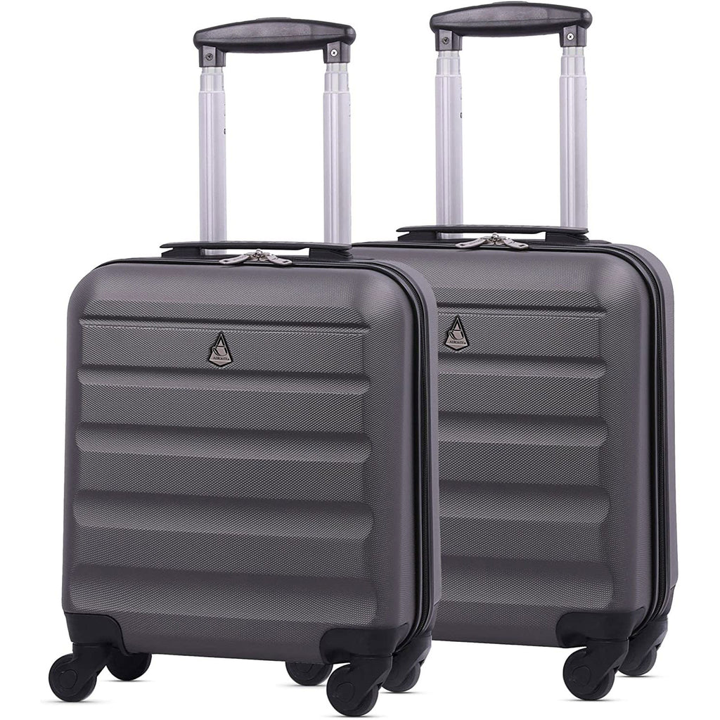 Aerolite 45x36x20 easyJet Maximum Size Hard ShellCarry On Hand Cabin Luggage Underseat Flight Bag Suitcase 45x36x20 with 4 Wheels set of 2