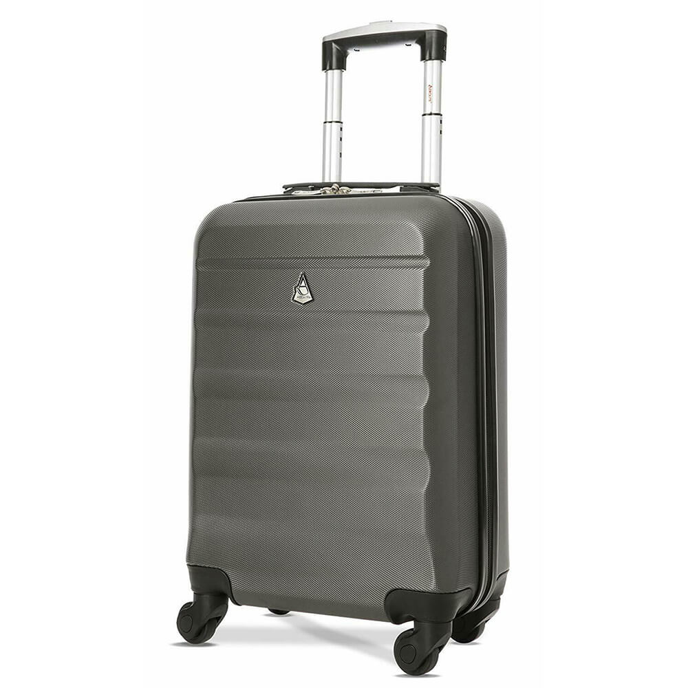 Aerolite 55cm Lightweight Hard Shell Cabin Hand Luggage with 4 Spinner Wheels for 360 Degree Manoeuvrability 21", Approved for Ryanair, easyJet, British Airways, Virgin Atlantic, Flybe and More - Packed Direct UK