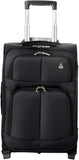Aerolite 55x35x20 Super Lightweight 2 Wheel 34L Upright Carry On Hand Cabin Luggage Suitcase - Approved for Ryanair, easyJet, British Airways, Virgin Atlantic, Flybe and Many More (Black) - Packed Direct UK