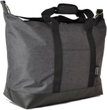 Aerolite 55x35x20cm 44L Lightweight Holdall, Hand Cabin Luggage Bag in Black set of 2 - Packed Direct UK