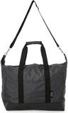 Aerolite 55x35x20cm 44L Lightweight Holdall, Hand Cabin Luggage Bag in Black set of 2 - Packed Direct UK