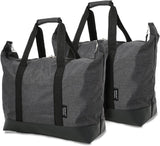 Aerolite 55x35x20cm 44L Lightweight Holdall, Hand Cabin Luggage Bag in Black set of 2 - Packed Direct UK