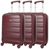 Aerolite (55x35x20cm) Lightweight Hard Shell Cabin Hand Luggage (x3 Set) - Packed Direct UK