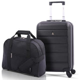 Aerolite 55x35x25 Hard Shell Carry On Hand Cabin Luggage Suitcase with 4 Wheels, Max Size for Air Europa Air France Alitalia KLM & Transavia