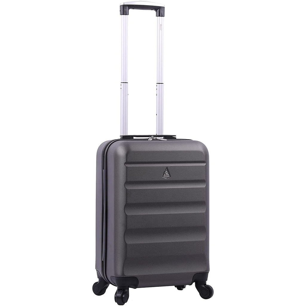 Aerolite 55x35x25 Hard Shell Carry On Hand Cabin Luggage Suitcase with 4 Wheels, Max Size for Air Europa Air France Alitalia KLM & Transavia