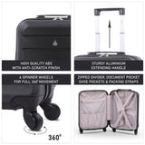 Aerolite 55x38x20cm Emirates Max Size Hard Shell Carry On Hand Cabin Luggage Suitcase 55x38x20 with 4 Wheels,Also Fits Many Other Airlines - Packed Direct UK