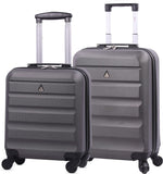 Aerolite 55x38x20cm Emirates Max Size Hard Shell Carry On Hand Cabin Luggage Suitcase 55x38x20 with 4 Wheels,Also Fits Many Other Airlines - Packed Direct UK