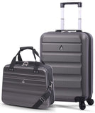 Aerolite 55x38x20cm Emirates Max Size Hard Shell Carry On Hand Cabin Luggage Suitcase 55x38x20 with 4 Wheels,Also Fits Many Other Airlines - Packed Direct UK