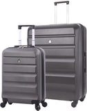 Aerolite 55x38x20cm Emirates Max Size Hard Shell Carry On Hand Cabin Luggage Suitcase 55x38x20 with 4 Wheels,Also Fits Many Other Airlines - Packed Direct UK