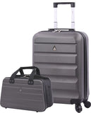 Aerolite 55x38x20cm Emirates Max Size Hard Shell Carry On Hand Cabin Luggage Suitcase 55x38x20 with 4 Wheels,Also Fits Many Other Airlines - Packed Direct UK