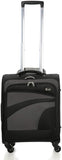 Aerolite 55x40x20 Ryanair Maximum Allowance 38L Lightweight Travel Carry On Hand Cabin Luggage Suitcase with 4 Wheels - Also Approved for Easyjet, British Airways, Jet2 and More (Black/Grey) - Packed Direct UK