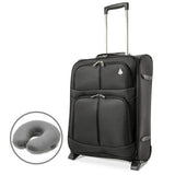 Aerolite (55x40x20cm) Lightweight Cabin Hand Luggage 2 Wheels, Maximum Possible Allowance For Ryanair - Packed Direct UK
