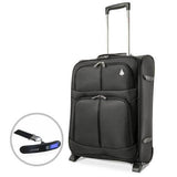 Aerolite (55x40x20cm) Lightweight Cabin Hand Luggage 2 Wheels, Maximum Possible Allowance For Ryanair - Packed Direct UK