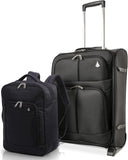 Aerolite (55x40x20cm) Lightweight Cabin Hand Luggage 2 Wheels, Maximum Possible Allowance For Ryanair - Packed Direct UK