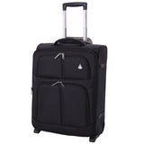 Aerolite (55x40x20cm) Lightweight Cabin Hand Luggage 2 Wheels, Maximum Possible Allowance For Ryanair - Packed Direct UK