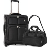 Aerolite 56x45x25cm British Airways Jet2 & easyJet Upgrade Maximum Allowance Large Lightweight 2 Wheel Carry On Hand Cabin Luggage Bag Suitcase 56x45x25 with TSA Approved Lock Black - Packed Direct UK