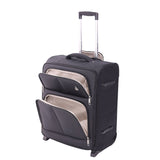 Aerolite 56x45x25cm British Airways Jet2 & easyJet Upgrade Maximum Allowance Large Lightweight 2 Wheel Carry On Hand Cabin Luggage Bag Suitcase 56x45x25 with TSA Approved Lock Black - Packed Direct UK