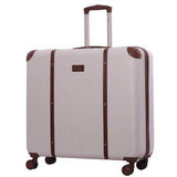 Aerolite (65.5x64x31cm) Vintage Trunk Style Hard Shell Suitcase - Packed Direct UK