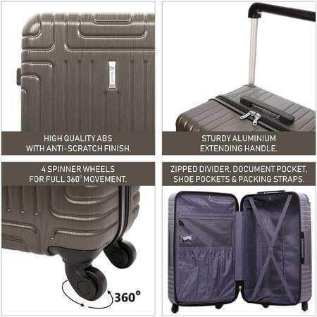 Aerolite (76.5x41.5x39.5cm) Large Hard Shell Luggage Suitcase - Packed Direct UK