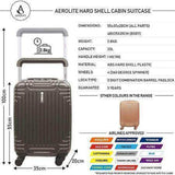 Aerolite Hard Shell Suitcase Luggage Set (Cabin + Large) - Packed Direct UK