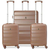 Aerolite Hard Shell Suitcase Luggage Travel Bundle (2 x Cabin Hand Luggage + 1 x Large Hold Luggage Suitcase) - Packed Direct UK