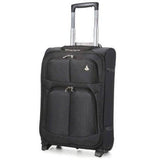 Aerolite Lightweight 2 Wheel 34L Carry On Hand Cabin Luggage Suitcase - Approved for Ryanair, easyJet, British Airways, Flybe and Many More - Black - Packed Direct UK