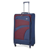 Aerolite Lightweight 55cm 4 Wheel Travel Carry On Hand Cabin Luggage Suitcase Navy Blue Plum Approved for easyJet British Airways Ryanair and More - Packed Direct UK