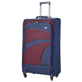 Aerolite Lightweight 55cm 4 Wheel Travel Carry On Hand Cabin Luggage Suitcase Navy Blue Plum Approved for easyJet British Airways Ryanair and More - Packed Direct UK