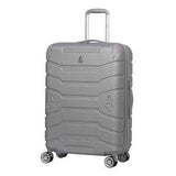Aerolite Lightweight 78L ABS Hard Shell Travel Hold Check in Luggage Suitcase with 8 Wheels - Silver - Packed Direct UK