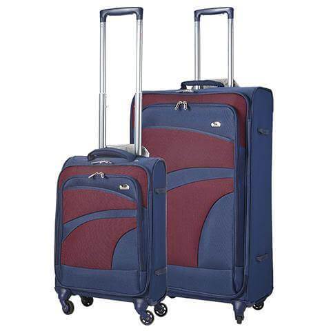 Aerolite 55x35x20cm 4 Wheel Suitcase Hard Shell Carry On Cabin Bag