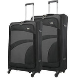 Aerolite Lightweight Soft Shell Complete Luggage Set (Cabin + Medium + Large Hold Luggage Suitcase) | 4 Wheels - Packed Direct UK