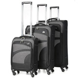 Aerolite Lightweight Soft Shell Complete Luggage Set (Cabin + Medium + Large Hold Luggage Suitcase) | 4 Wheels - Packed Direct UK