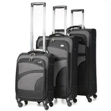 Aerolite Lightweight Soft Shell Complete Luggage Set (Cabin + Medium + Large Hold Luggage Suitcase) | 4 Wheels
